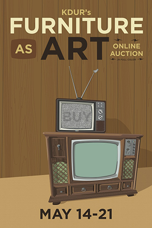 Furniture As Art online auction for KDUR, May 14 - May 21, 2021